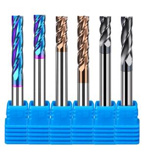 China 2 4 Flutes Solid Carbide Square Straight Flute Flat End Mill For Lathe on sale
