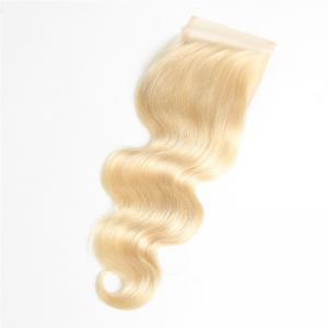 China Blonde #613 Color Body Wave Lace Closure Baby Hair Brazilian Real Human Hair on sale