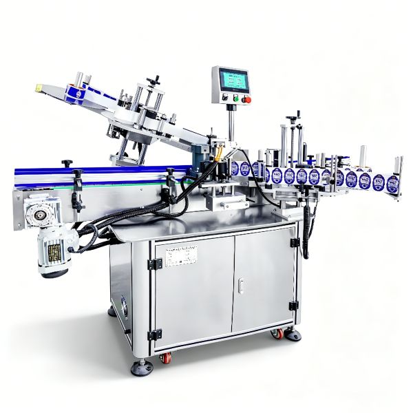 Double Head Bottle Labeling Equipment Automatic Round Bottle Labeling Machine With CE Certification For NECK And BODY Labeller