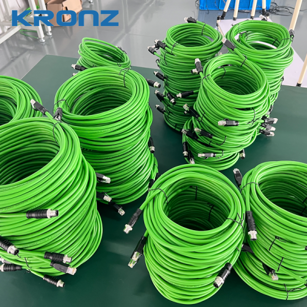 LAN M12 Connector Waterproof IE Cable for Ethernet 8 Pin A-coding 4 x 2 x 26AWG PVC