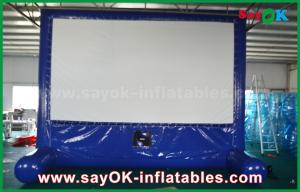 China Large Inflatable Movie Screen Blue Inflatable Outdoor Movie Screen Customized For Advertising / Party / Event on sale
