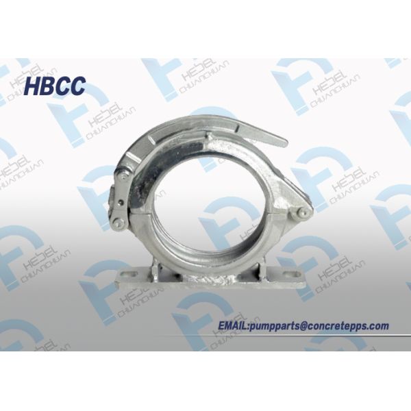 DN125 mounting Lever clamp coupling for concrete pump pipe, snap clamp with base