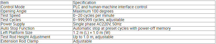 Hinge Fatigue Durability Testing Machine Cabinet Door Repeated Opening and Closing Fatigue Testing Machine