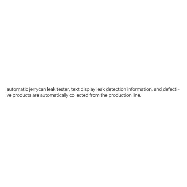 Full Automatic Air Water Empty Bottle Leak Tester Plastic Bottle Leak Detection Machine