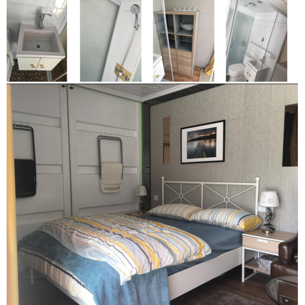 Hotel Style Expandable Shipping Container House Living With KitchenToliet