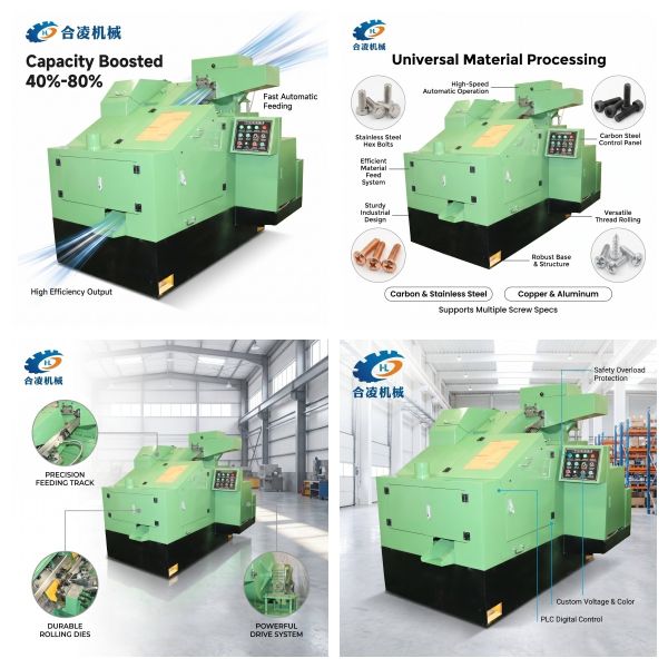 Heavy Duty Automatic Cold Heading Machine, High Productivity Hardware Equipment for Construction Screw and Bolt Manufacturing