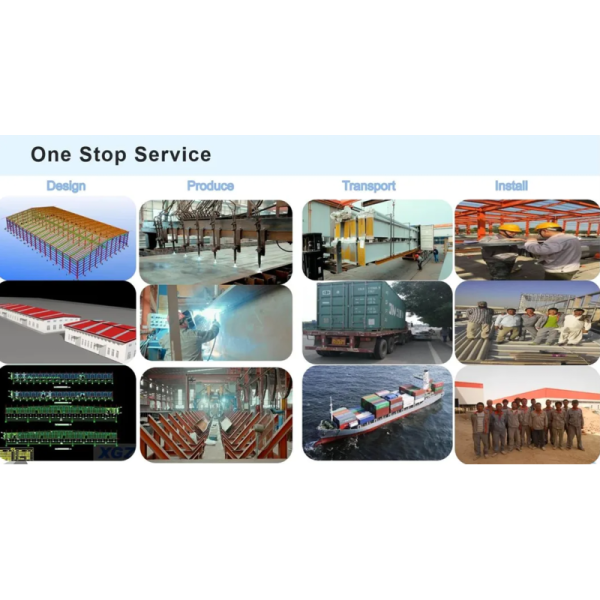 High Strength Designed Prefab Steel Structural Frame Warehouse Workshop Building