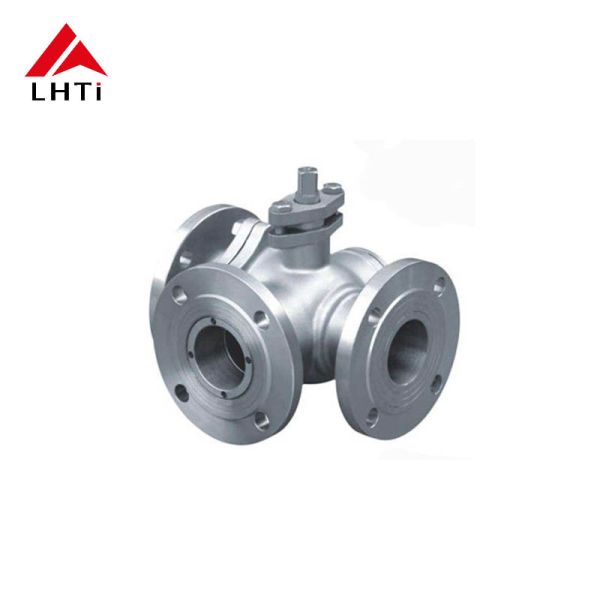 Gr2 Gr5 Three Way Titanium Ball Valves PN 1.6-4.0 MPa, NPS 1/2''-12'' for Industrial Use