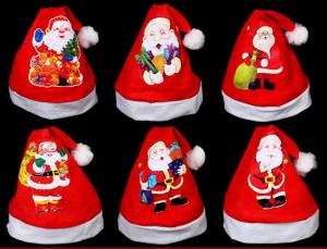 Buy cheap Red Christmas Hat For Gift Plush Hat  For Christmas Party,Printing Santa Claus product