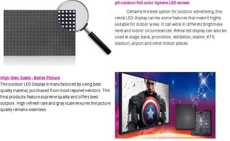 SCX LED P5 Indoor LED Display with 100 000 Hours Lifetime at 50% Brightness and CAT5 Cable Single Mode Fiber Control Distance