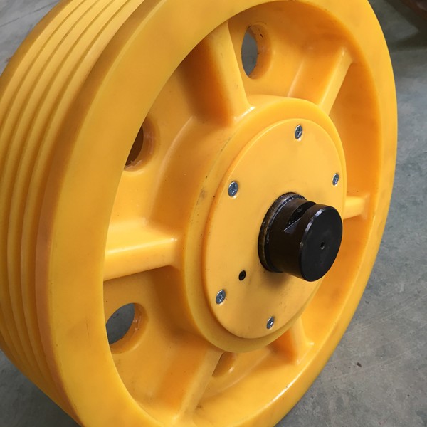 Nylon Traction Elevator Nylon Pulley Wheels Traction Sheave Elevator Drive Pulley