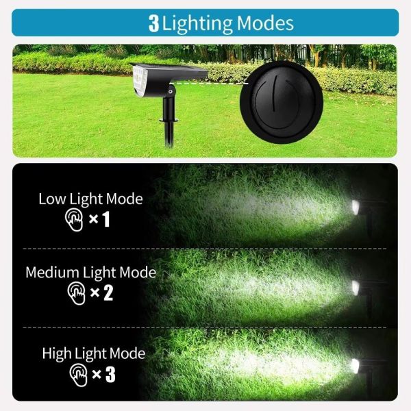 Waterproof Solar Lights for Garden Automatic Function 6-8 Hours Charging Time