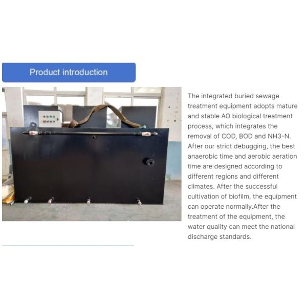 Containerized Integrated Portable MBR Bioreactor Process Industrial Domestic Waste Water Wastewater Sewage Treatment Farm Plant