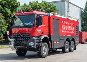 Buy cheap 6x6 Benz Chassis Single Cabin Airport Fire Truck with 2 Seats product