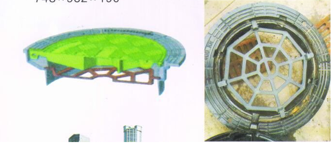 Double Layer Anti Settlement D400 Ductile Iron Covers / Round Manhole Cover