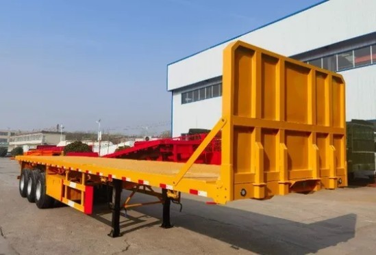 Timber Coil And Steel Container Haulage Side Column Flatbed Semi Trailer
