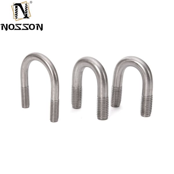 SS304 316 Pipe Clamp Square Bending Nut Washer for Truck Boat U Bolts M6 M8 M10 DIN3570 All Sizes Plain Stainless Steel Length 32mm
