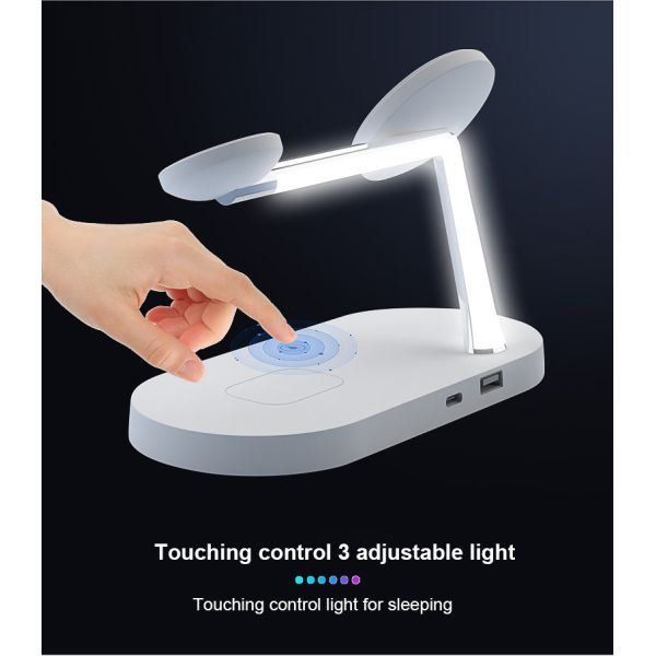 Original Factory OEM T268 3 in 1 Wireless Charger Stand For iPhone 12/13/14/15/16/17 Fast Charging Station for Apple Watch 10 9 8 7 6 5 4 Airpods 2 3