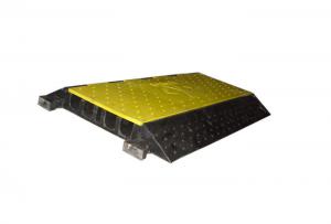 Buy cheap Floor Raw Rubber Cable Protector Electric Cord Covers Black Yellow 5 Channels product