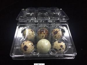 China hot sells egg trays clear quail egg trays with 6 holes 2*3 holes PVC / PET / APET... quail egg container on sale