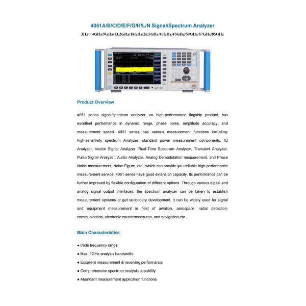 Ceyear 4051E Spectrum Analyzer 3Hz To 26.5GHz High Precision