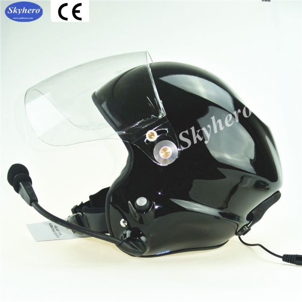 Noise Cancel Paramotor Fly Helmets GD-G Black Colour With Full Headset Paramotoring