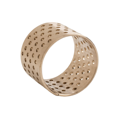 Oil Lubricated CuSn8P0.3 Wrapped Bronze Bushing Thin Wall With Through Oil Holes