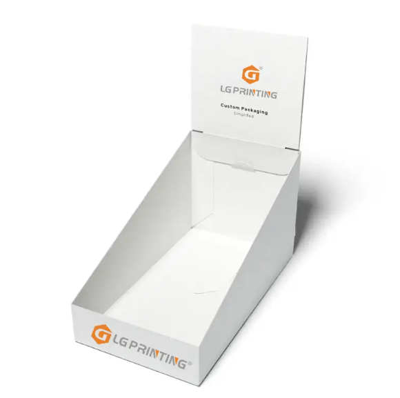 Exhibition Display Stand Box Cardboard Paper Table Retractable Top Cardboard Cosmetic Display Box