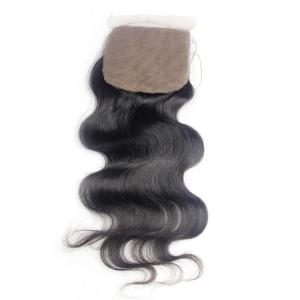 Buy cheap Virgin Remy Silk Base Frontal Closure , Brown Body Wave Silk Closure product