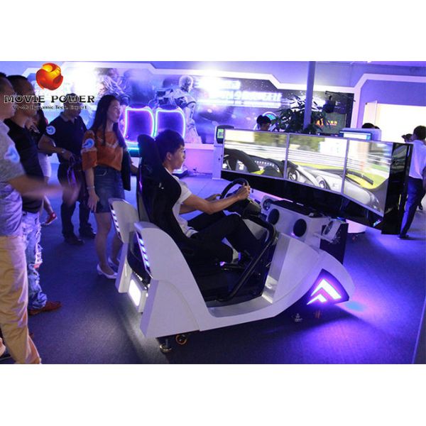 Indoor Arcade Racing Car Virtual Reality Simulator With 3 Screen 4KW