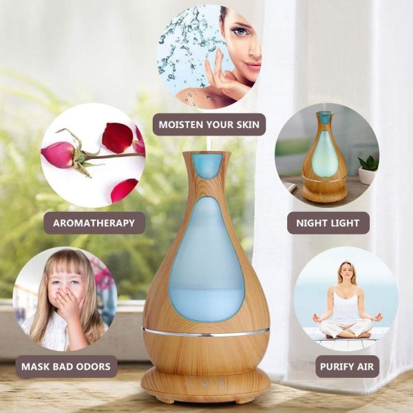 Aroma Humidifier 12W 400ML Ultrasonic Essential Oil Diffuser