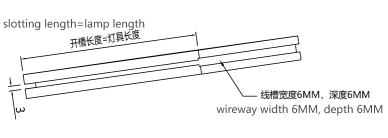 A2708 RECESSED Installtion Board Light 7.5W/M 2835/120PCS/M DC12V/24V Aluminum PC 300-3000 length x38.4 width x18.7mm height