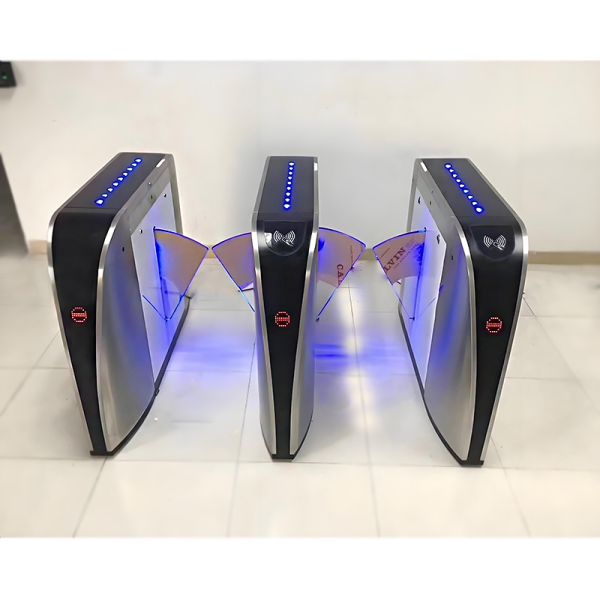 Anti Tailgating Single Lane Flap Barrier Turnstile , Automatic Turnstile Gate Manufacturers