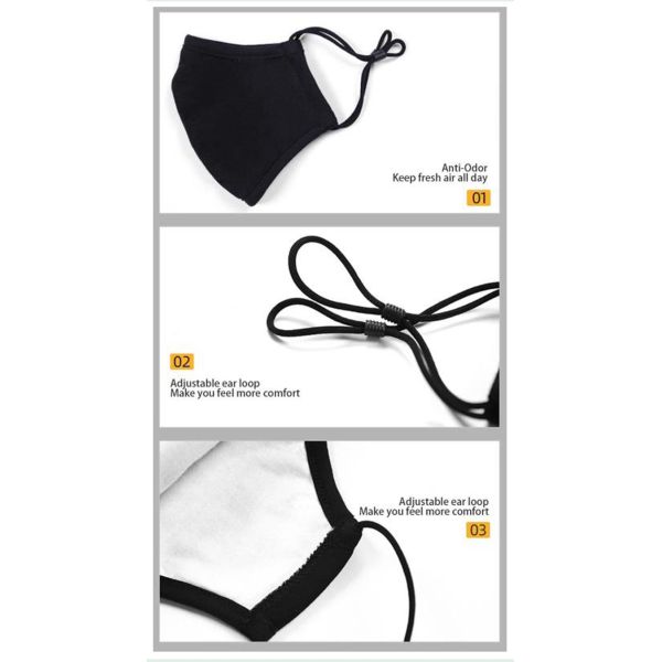 Washable Copper Ion Cotton Face Mask Reusable Elastic Earloop Cotton Mask