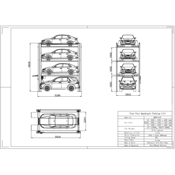 4 Level Parking System Project/Parking System Malaysia/Parking System Philippines