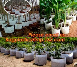 Grow Bags with Flap and Handles Collapsible 10 gallons,garden plant growing pot felt grow bag with Handles, bagpac, pak