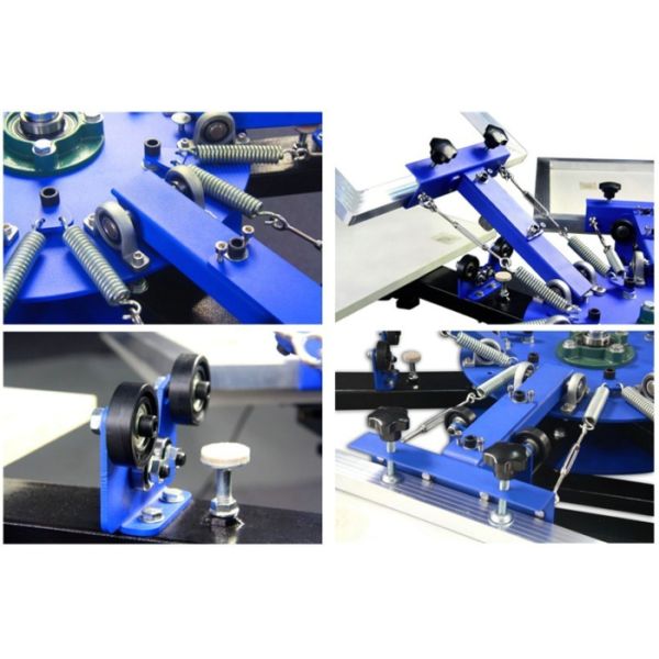 Manual Rotating Screen Printer with 6 Colors 6 Station