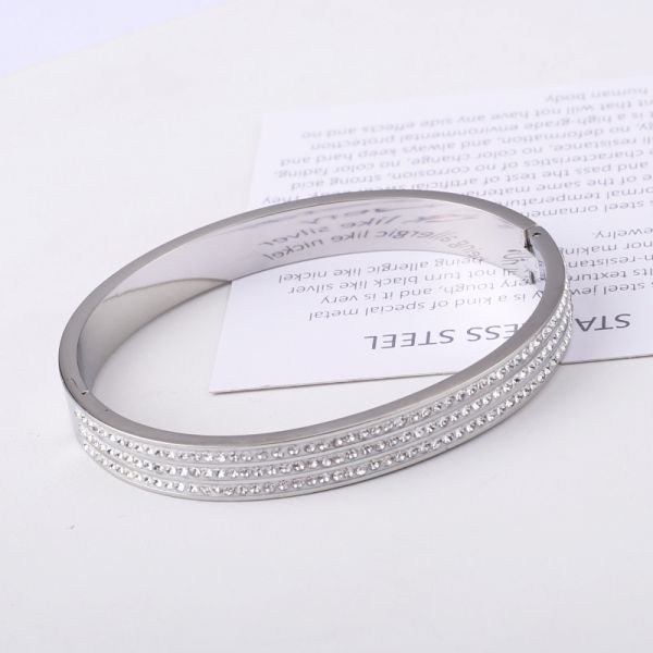 Naan diamond titanium steel gift bracelet popular more than 300 diamond open bracelets spot wholesale