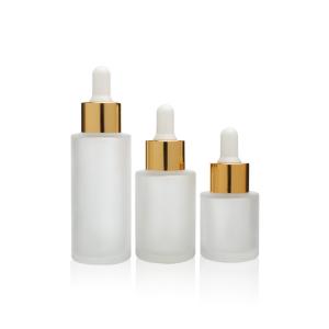 Buy cheap Flat Shoulder Essence Oil Dropper Bottle Frosted 20ml 30ml 50ml With Eye Droppers product