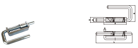 Iron Closet Double Internal Sliding Door Bolt Handle