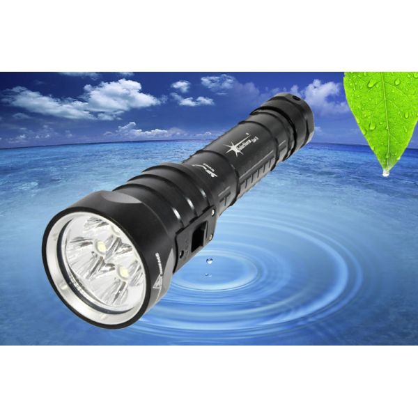 7.4V 3600LM LED Dive Torch LED Dive Flashlight With Rechargeable Battery 1 Year Warranty