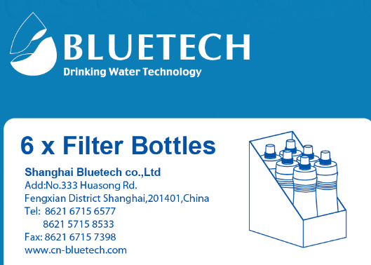 150L Bottle Water Filter , Water Filter Drink Bottle Replacement Cartridges