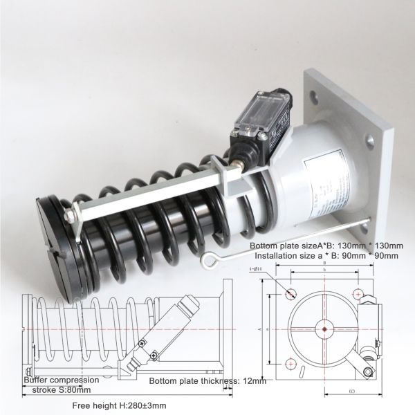Elevator Oil Buffer Lift Hydraulic Buffer Oil - Pressure Buffer for Elevator Safety Parts