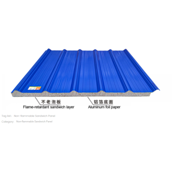 Non Toxic Insulation Sandwich Panel Environmentally Friendly Fire Rated Roof Sandwich Panel White