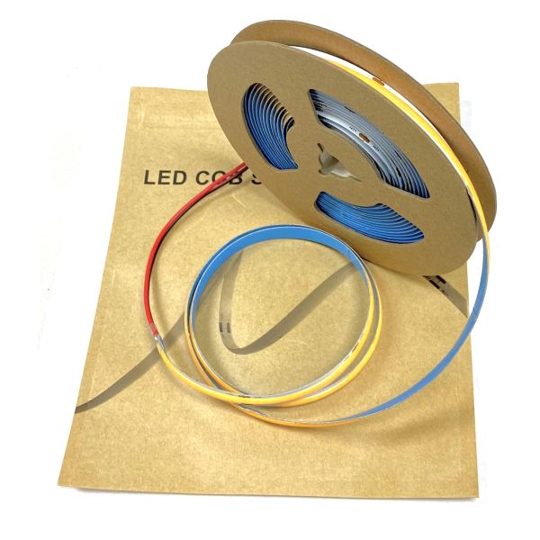 Red Color LED COB Tape Self-Adhesive IP20 24V 10W / M 512 Chips Red Cob Light