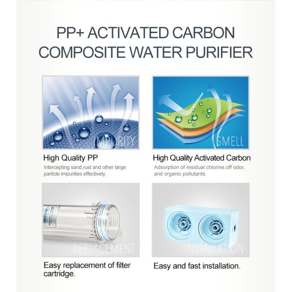 231X112X294mm Tap Water Filter System , Multipurpose Kitchen Sink Water Purifier