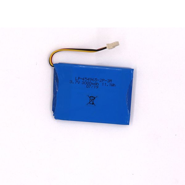 Customized Li Polymer Battery Cell Rechargeable OEM LP-454965-2P-3M 3.7V 3000mAh