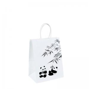 Buy cheap Eco Friendly Kraft Paper Shopping Bags With Uncoated Lining Paper Twist Rope product