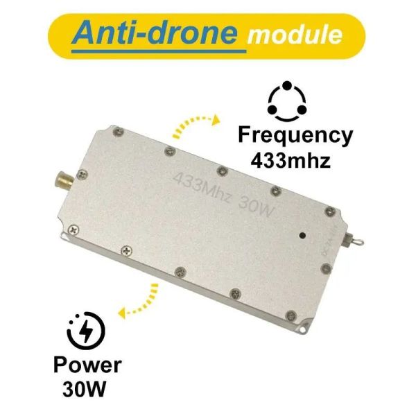 433MHz 40W 50W High Power RF Anti Drone Modules Incorporate State of The Art GaN for Autel Mavic 3 Fpv C-Uas