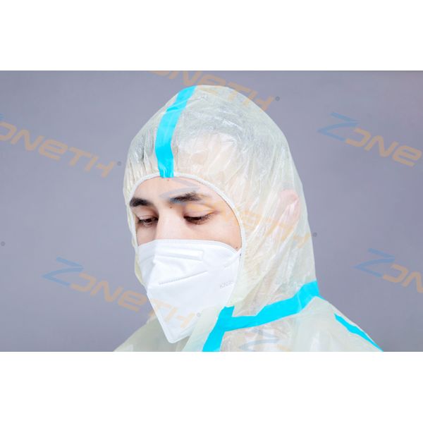 Antibacterial 37GSM PP PE Breathable Disposable Coveralls